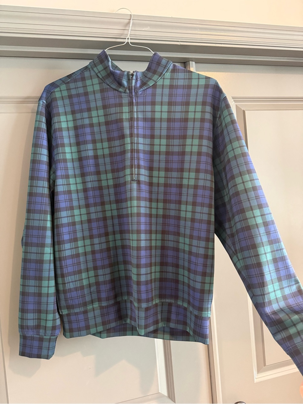 Donald Ross Plaid Quarter-Zip Pullover - Picture 2 of 3